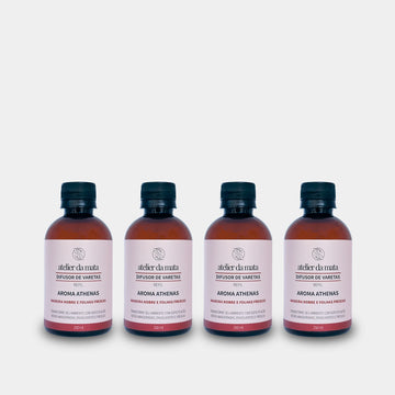 4 Refis Difusor de Varetas Athenas 250ml (1 litro)