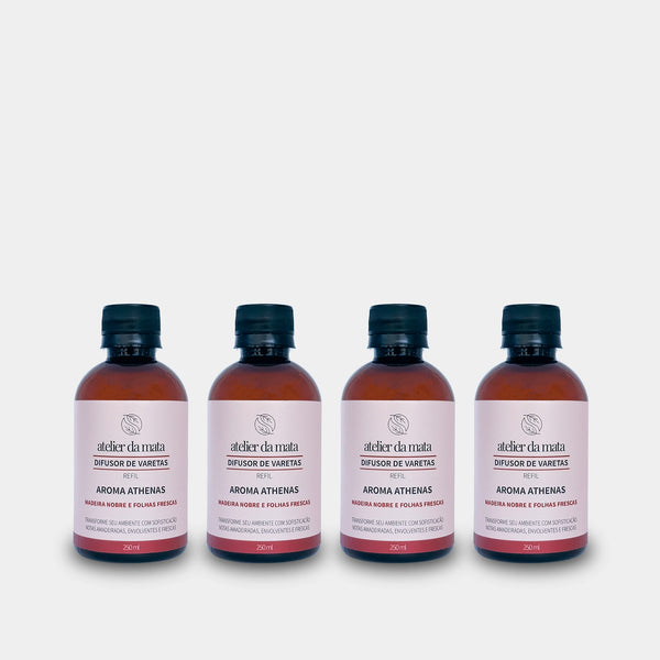 Combo 04 Refis Difusor de Varetas Athenas - 250ml