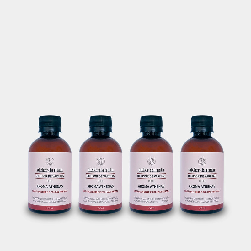 Combo 04 Refis Difusor de Varetas Athenas - 250ml