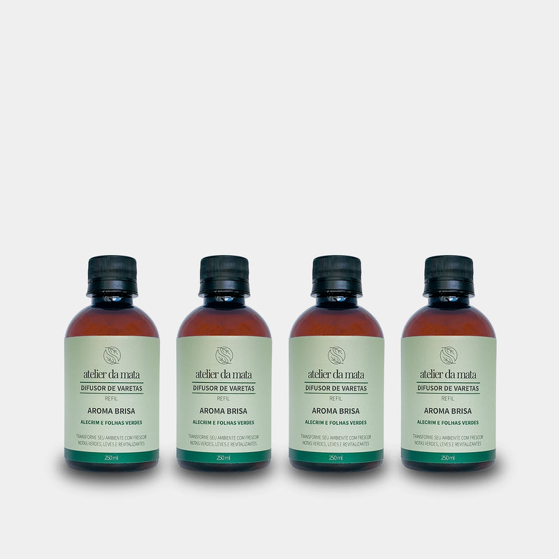 Combo 04 Refis Difusor de Varetas Brisa - 250ml