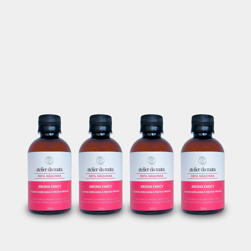 4 Refis Máquina de Aromatização Fancy 250ml (1 litro)