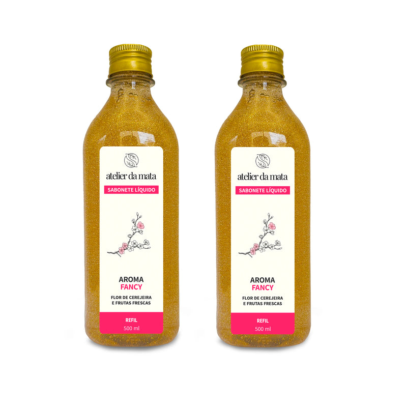 2 Refis Sabonete Líquido Fancy 500ml (1 litro)