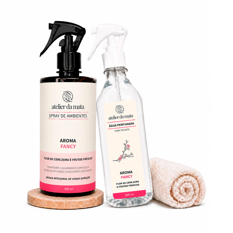 Kit Spray Aromatizador de Ambientes + Água Perfumada