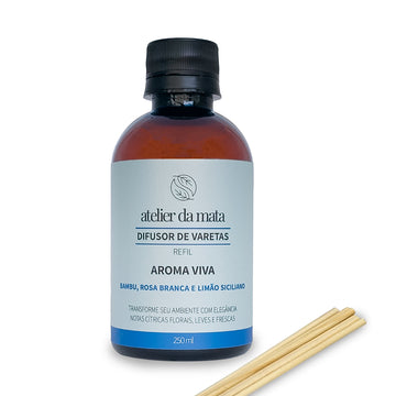 Refil Difusor de Varetas Viva – Bambu e Limão Siciliano